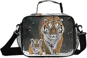 Bengal Cat Winter Insulated Lunch Box for Women Men - Ideal for Work, Picnics - Includes Adjustable Shoulder Strap