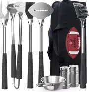Griddle Accessories BBQ Grill Set - 9pcs Stainless Steel Barbecue Tools Kit for