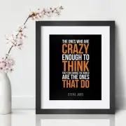 Steve Jobs Inspirational Wall Art Print Motivational Quote Poster Decor Gift him