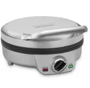 Cuisinart Mini Belgian Waffle Maker Round Mini Waffle Iron Silver WAF-200P1