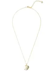 [Mocha] Elly Lou Lana Heart Locket Necklace in Light Gold