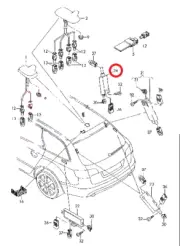 AUDI A6 4F C6 Bootlid Antenna Amplifier 4F9035225K