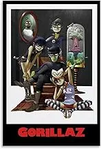 Gorillaz Poster Vintage Band Music Cover Poster Canvas Painting Wall Art Picture Home Decor Print For Bedroom Living Room Dorm Study Bar Office 12x18inch(30x45cm)