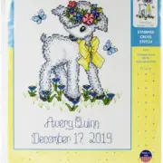 WhimsiStitch Embroidery Set - Delicate White Cross Stitch Kit for Crafting Bliss