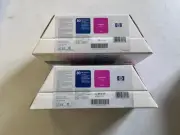 Genuine HP Designjet 80 Magenta C4847A (Qty 2) C4822A (Qty 1) NOS Sealed Expired