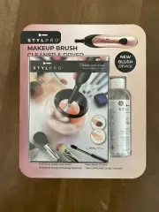 StylPro Makeup Brush Cleaner & Dryer With Cleanser Collars Stand Bowl Batteries