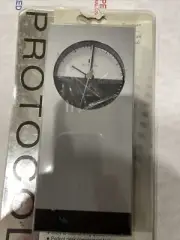 Protocol tower desk clock Brand New Grey black