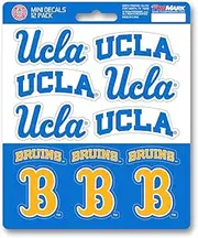 NCAA UCLA Bruins DecalDecal Set Mini 12 Pack, Team Colors, One Size