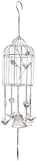 Wind Chimes Outdoor Vintage American Old Bird Cage Cast Iron Wind Chime Home Garden Grocery Bell Garden Pendant Door Decoration Memorial Wind Chime
