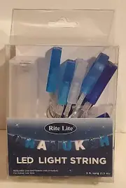 JEWISH HOLIDAY HANUKKAH CHANUKAH BATTERY OPERATED LED LIGHT STRING PARTY LIGHTS