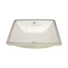 Cenote Rectangular Undermount Bathroom Sink 20-1/4" x 15-1/4" Ivory Porcelain