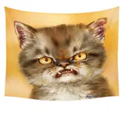 Cool Cat Art Angry Furious Kitten Tapestry