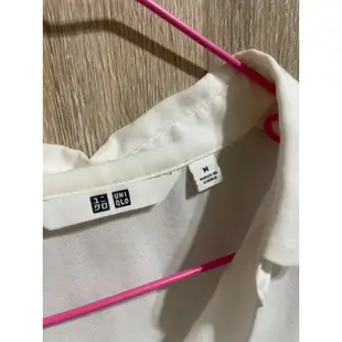 【上衣】UNIQLO 嫘縈開領上衣 女生上衣 7分袖 白色襯衫 綠色襯衫 紅棕襯衫 棕色襯衫