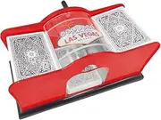 Manual Card Shuffler Machine, Hand Cranked Card Shuffler, Poker Card Shuffler Machine, One/Two Deck Card Shuffler for Poker, unos, Texas Hold'em, Blackjack, Family Party Club Game, Cards Playing Tool
