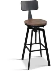 [Artiss] Rustic Industrial Metal Bar Stool