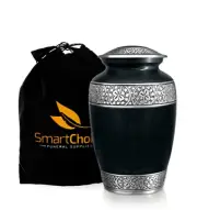 SmartChoice Aluminum SC-CB110 Classic Black 10.5" Cremation Urn
