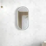 900*450*30mm NOOSA Black Framed Anti-fog Copper-free Oval LED Pencil Edge Mirror