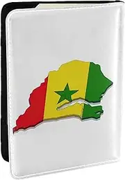 [JEJEA] Senegal Flag Map Print Travel Organizer Credit Cards Case Passport BookPassport Holder Cover Wallet forTraveling,, Black, One Size