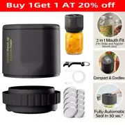 Mason Genie Vacuum Sealer, Wide Mouth and Regular Mouth-Canning Lid Machine Kit