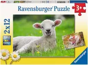 2x12pc Ravensburger Farm Animals Babies Kids/Childrens Jigsaw Puzzle Set 3y+