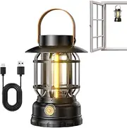 Camping Light - Solar Camping Lights for Tent | Camping Lantern Rechargeable | Bright LED Tent Lamp | Electric Lantern Type-C Rechargeable for Hiking Cycling, Portable Fishing Lamp