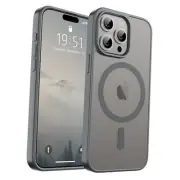 Magnetic for Case (Compatible with MagSafe) (Military iPhone 15 Pro Max Gray
