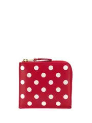 [COMME des GARCONS WALLET] Dots Printed L-Shape Zip Wallet