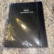 2025 Weekly Appointment Book Black – Hourly Planner, 6.4"x8.5", January-December