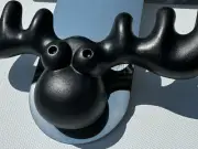 New! SKS "Elk" Black Whimsical Wardrobe Hook Made in Germany