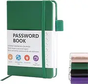 TECDW A6 Password Book Size 5.7 * 3.9 inches,Password Book with Alphabetical Tabs for Computer Internet Address Login Registration Password Management (Green)