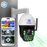 Wireless Security Camera 4K Outdoor PTZ CCTV WIFI 30X Auto-Tracking Human Detect
