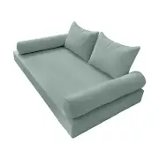 |COVER ONLY| Style 4 Twin Piped Trim Daybed Mattress Bolster Pillow Covers AD002