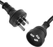 BOOC 30cm Black Mains Power Extension Cord EL3PB030
