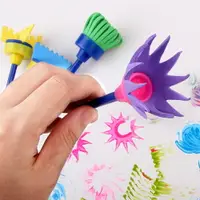 在飛比找樂天市場購物網優惠-兒童繪畫海綿小掃把4件組 塗鴉彩繪【BlueCat】【JC3