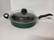 New Ballarini 3Qt Non-Stick Braising Pan w/ Glass Lid - 12” Green, Made in Italy