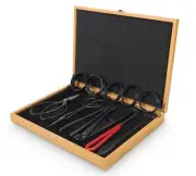 Bonsai Tools Set with Wood Box 12PCS Heavy Duty Bonsai Tree Kit, Trimming Scisso