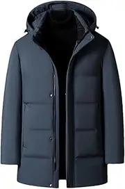 [Generic] Men's Detachable Hooded Down Jackets Winter Thick Warm Puffer Coats Plus Size Feather Parkas