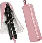 ReignSword Hair Tools Travel Bag, Heat Resistant Hot Iron Holder, Portable Hot Iron Mat for Curling Iron, Hair Straightener (Pink)