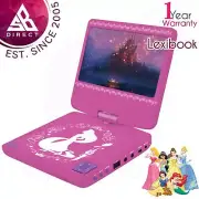 Lexibook Disney Princess Portable DVD Player with Car Adaptor & Remote│7" Screen