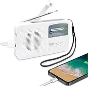 Solar Multi-Function Radio: Disaster Prevention Radio, AM & FM Radio (FM76.00 MHz - 108 MHz), Flashlight, SOS Alarm, Radio, Disaster Prevention Solar, Hand Crank Generation, Battery Radio, Portable
