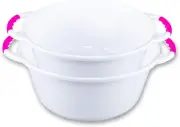 [2PCE] round Wash Basin with Grip Handles for Easy Maneuvering, Effortless Clea