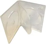 New MegaDisc 1 Crystal Clear Standard 4 DVD Storage Replacement Case Box 14mm Four Discs Holder W Flap