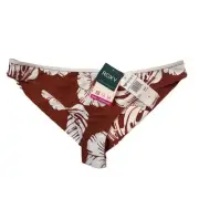 NWT XL ROXY GARDEN TRIP MINI BUTTOM FLORAL BIKINI SWIMSUIT