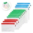 12 Pcs Fruit Mesh Bag Reusable Grocery Bags Produce Net for Groceries