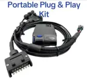 PORTABLE ELECTRIC BRAKE CONTROLLER ASSEMBLY - 7 Pin Trailer plug & Socket