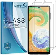 [MEZON] [2 Pack] Tempered Glass for Samsung Galaxy A04s - Crystal Clear Premium 9H HD Screen Protector - Case Friendly, Shock Absorption (Galaxy A04s, 9H)