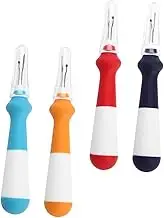 Hohopeti 4Pcs Heavy Duty Seam Rippers Thread Trimming Tools for Sewing Crafting DIY Projects Portable and Durable Thread Remover for Efficient Stitch Unpicking