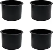 Dnyta 4pcs 4""x3"" Black Plastic Cup Holder Insert Medium Car Seat Cup Holder Replacement Sofa Cup Holder Insert Replacement Cup Holder Inserts for Sofa, Boat, Truck, Car, Recliner, DT1456