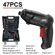 47x Electric Cordless Screwdriver Set Screw Bits Rechargeable Drill Screw Driver