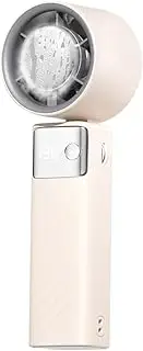 Generic Portable Handheld Fan USB Rechargeable Folding Fan for Outdoor Travel (Beige)